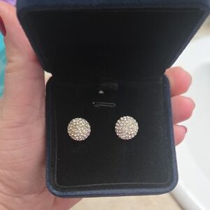 Elegant Large Sparkle Ball Stud Earrings